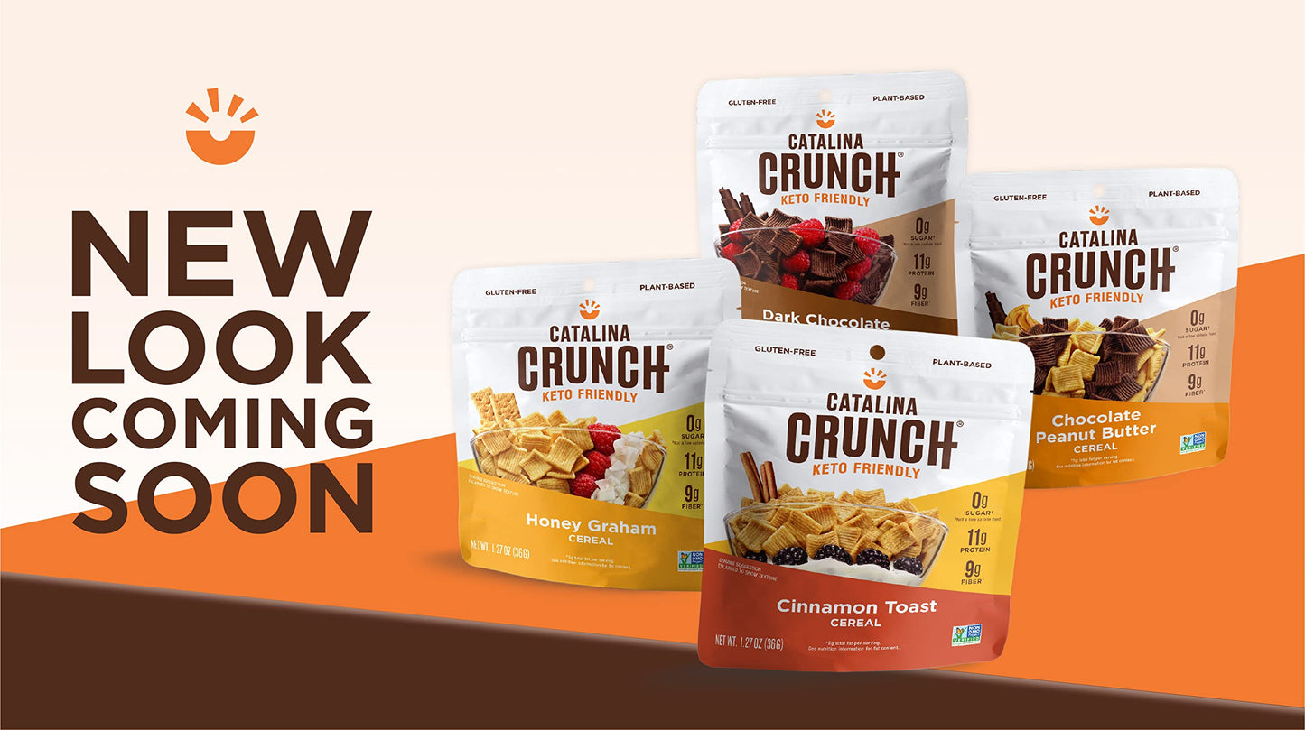 Catalina Crunch Cinnamon Toast Keto Cereal (9Oz Bag) | Low Carb, Sugar Free, Gluten Free | Keto Snacks, Vegan, Plant Based Protein | Breakfast Cereals | Keto Friendly Food