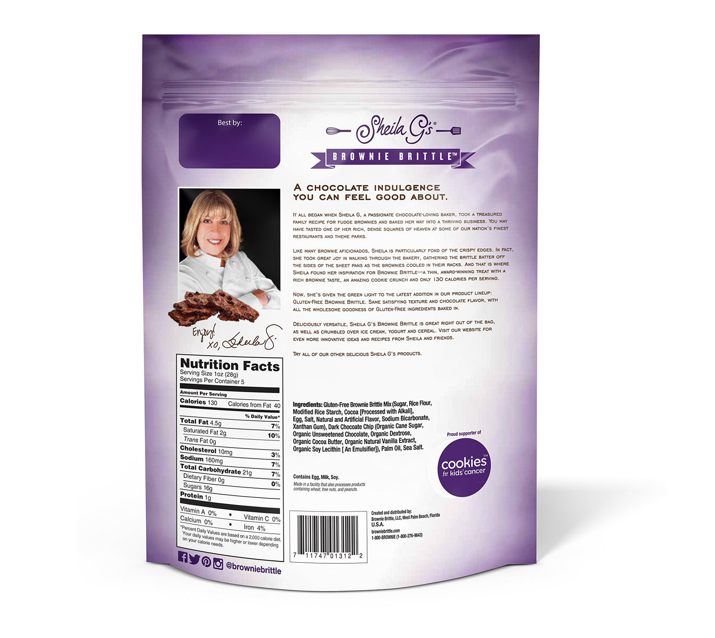 Sheila Gs Dark Chocolate Sea Salt Brownie Brittle 5 Oz