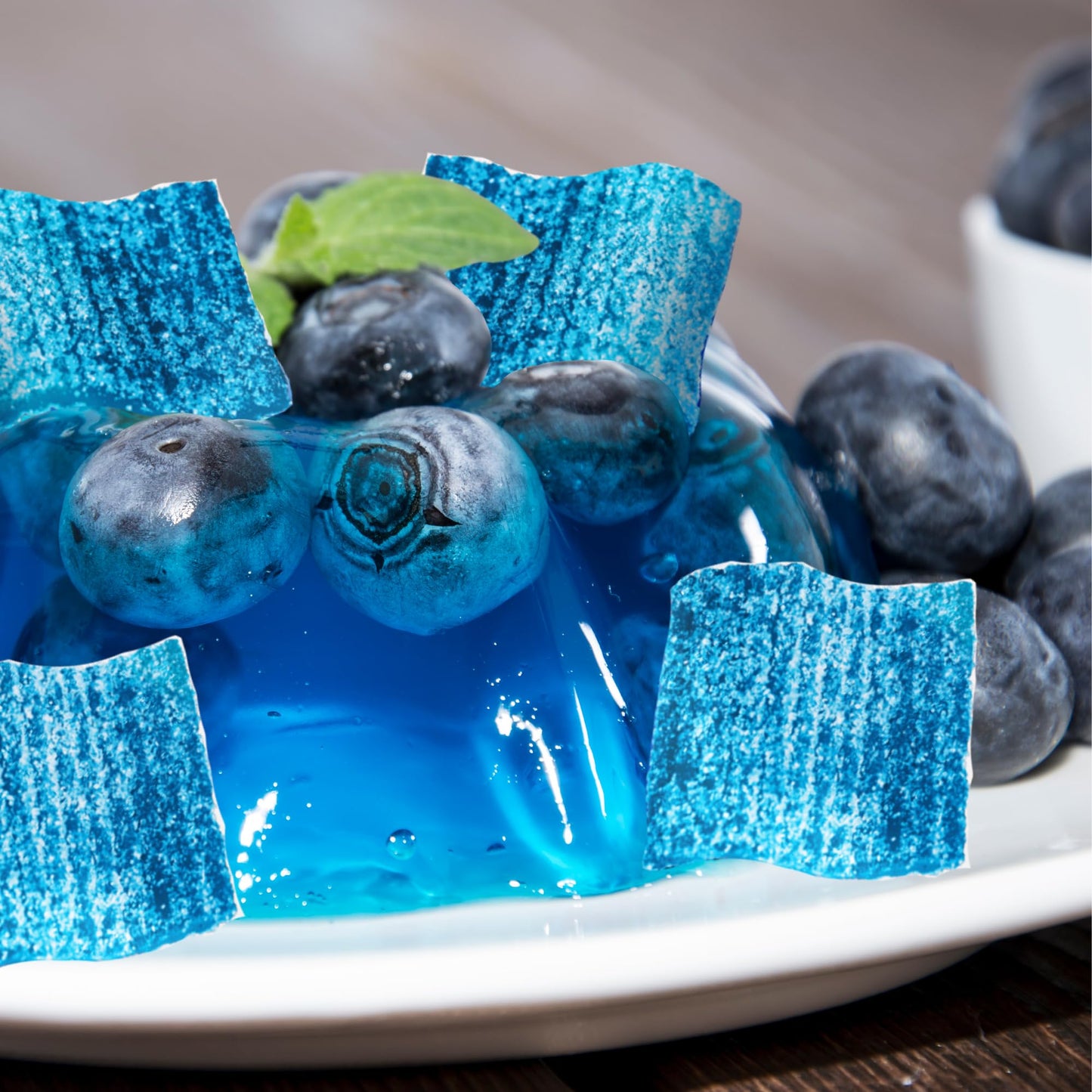 Needzo Jell-O Sour Gummy Candy Squares, Berry Blue Sugar Coated Sweet Snack, Party Favors, 4.5 Ounce Bags Pack Of 2