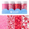 Sweets Indeed Heart Sprinkles, 4 Pack, Edible Sprinkle Mix, Perfect for Cake Decorations, Baking, Ice Cream, Cookies, Cupcake To