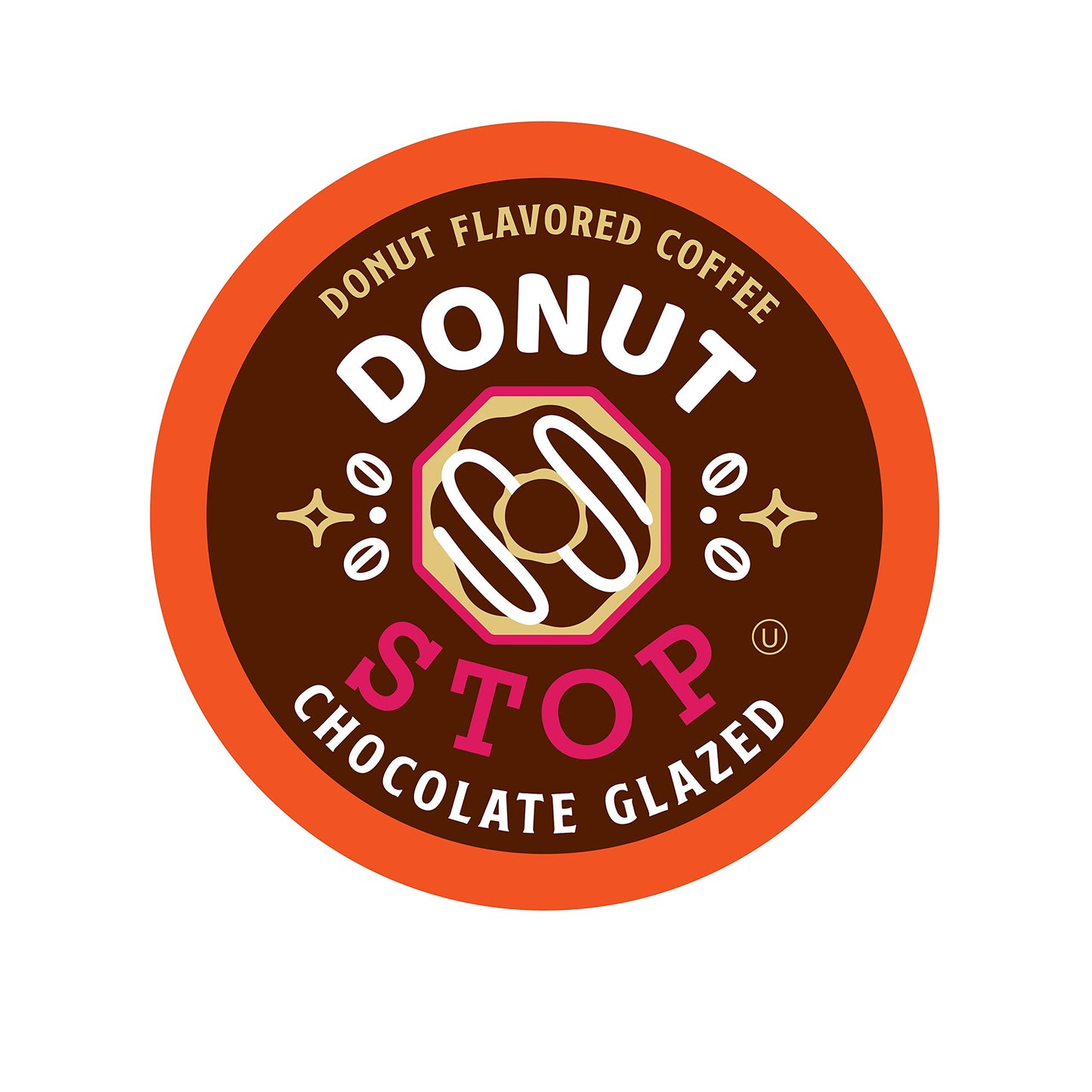Donut Stop Coffee Pods, Chocolate Glazed Flavor, Compatible with 2.0 K-Cup Brewers, 40 Count