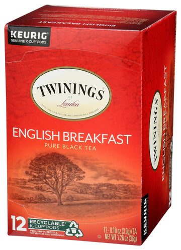Twinings Tea English Breakfast Tea K-Cups, 12 Ct