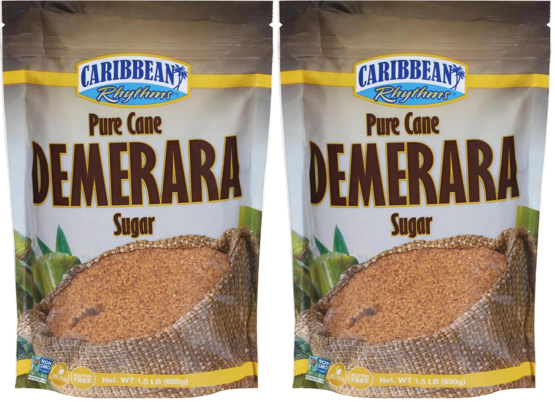 Caribbean Rhythms Pure Cane Demerara Sugar, 1.5 lb. (Pack of 2)