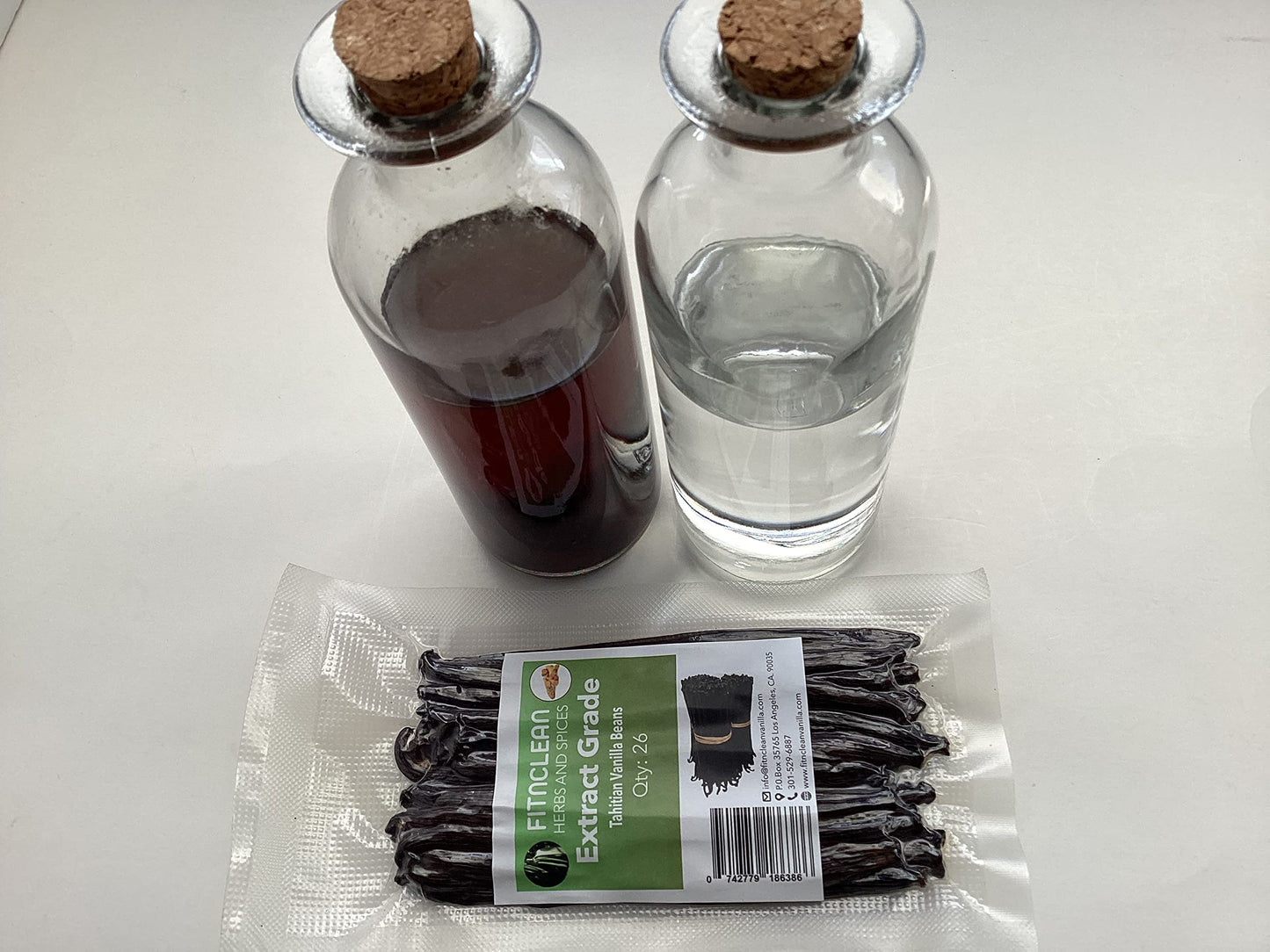 26 Tahitian Vanilla Beans Grade B Extract Exclusive Bulk|4''-5'' Whole Natural Raw Non-Gmo Pods By Fitnclean Vanilla