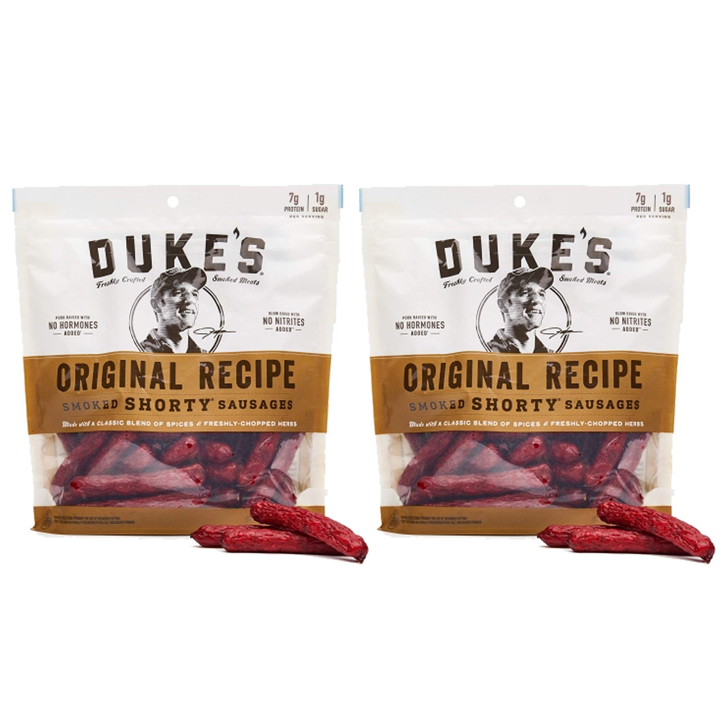 Dukes Smoked Shorty Sausages, Original Recipe, 16 oz, 2 Pack