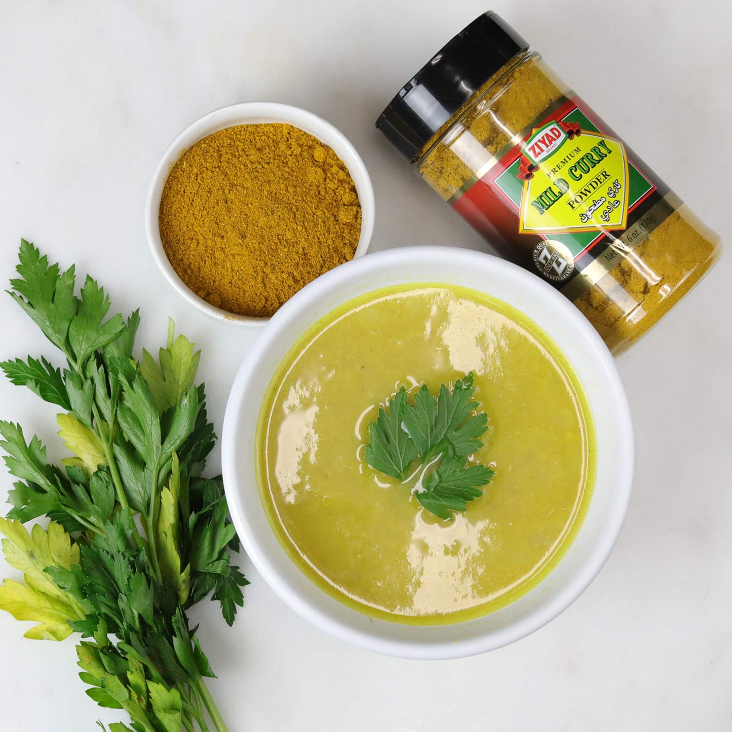 Ziyad Shaker Premium Mild Curry Powder, Flavorful Spices, No Additives, No Preservatives, No Salt, No Msg, 6 Oz