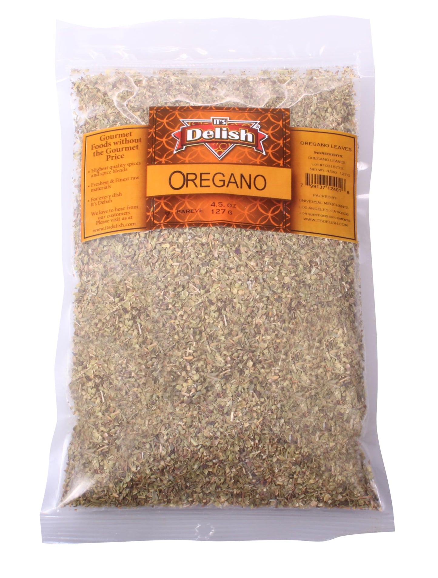 Oregano Leaves By Its Delish, 5 Lbs Bulk Bag | Fresh Dried Oregano Leaves Flakes | Kosher Spice And Seasoning
