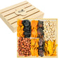 Anna And Sarah Gourmet Dried Fruit & Nuts In Wooden Gift Box Includes Strip Mango-Fancy Dates-Pear-Peach- Apricot-Dried Prune-Apricot-Oregon Hazelnut And California Pistachios Kosher-Halal For Christmas-Holiday For Mom-Dad-Boy-Girl Everyone