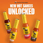 Buffalo Wild Wings Hot Sauce Gift Pack, Includes Classic, Habanero, and Chipotle Hot Sauces, 5 fl oz Bottles, Marinade, and Seas