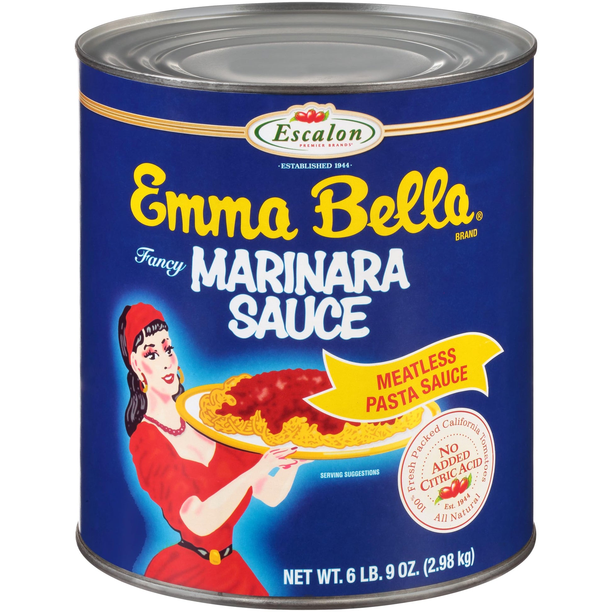 Emma Bella Marinara Sauce, 6lb Tin, Pack of 1