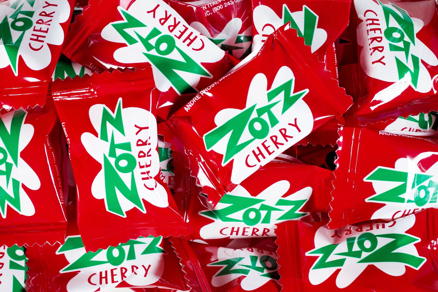 Zotz Fizz Power Candy Cherry - Fruit Flavored Hard Candy With A Fizzy Center | 230G Bag, Single Pack | Gluten-Free