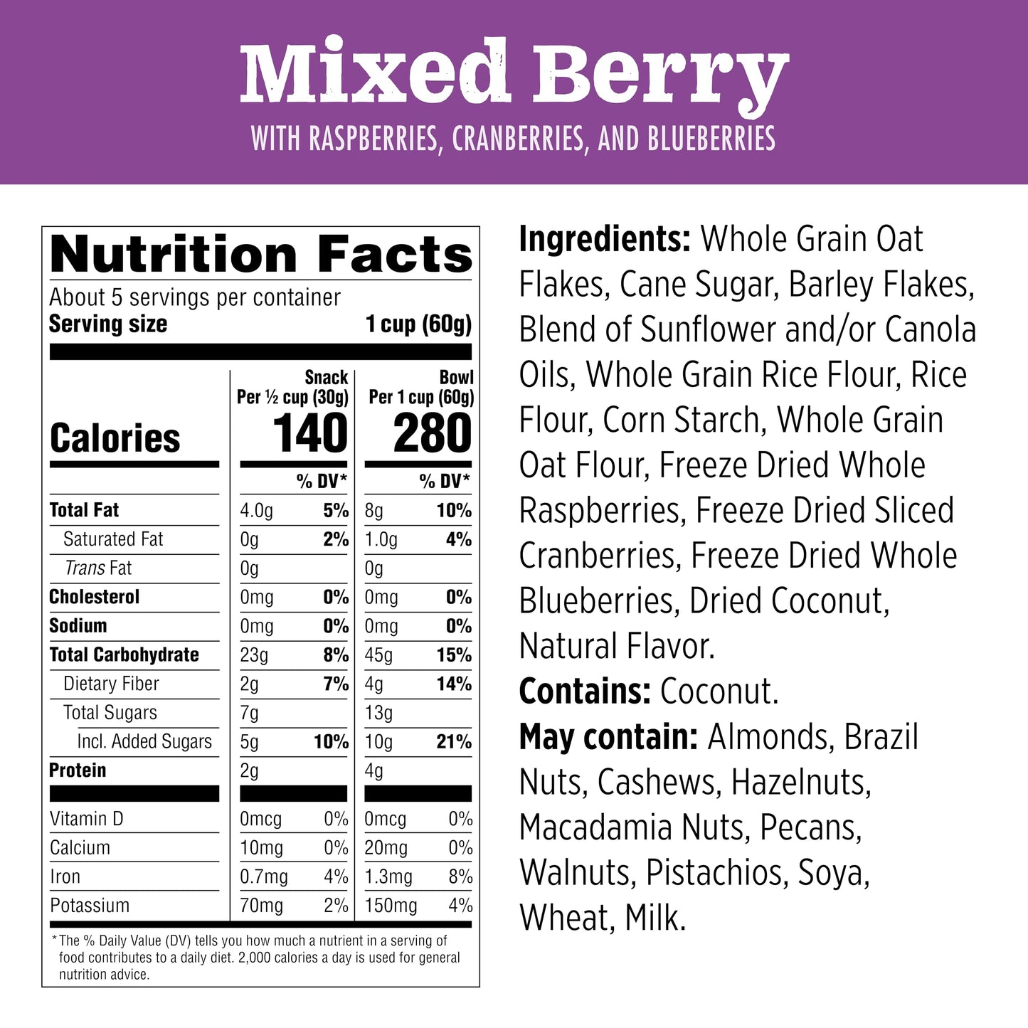 JORDANS Slow Baked Granola Variety Pack - Mixed Berry, Honey Nut, Four Nut - 11.4 oz (3 Pack) - No Artificial Flavors or Preservatives