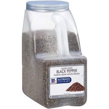 McCormick Culinary Coarse Grind Black Pepper, 5 lb - Five Pound Container of Coarse Ground Black Pepper with Woody Flavor, Best