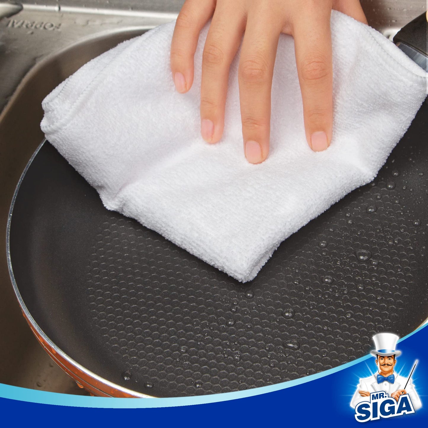 Mrsiga Microfiber Cleaning Cloth, All-Purpose Microfiber Towels, Streak Free Cleaning Rags, Pack Of 12, White, Size 32 X 32 Cm(1