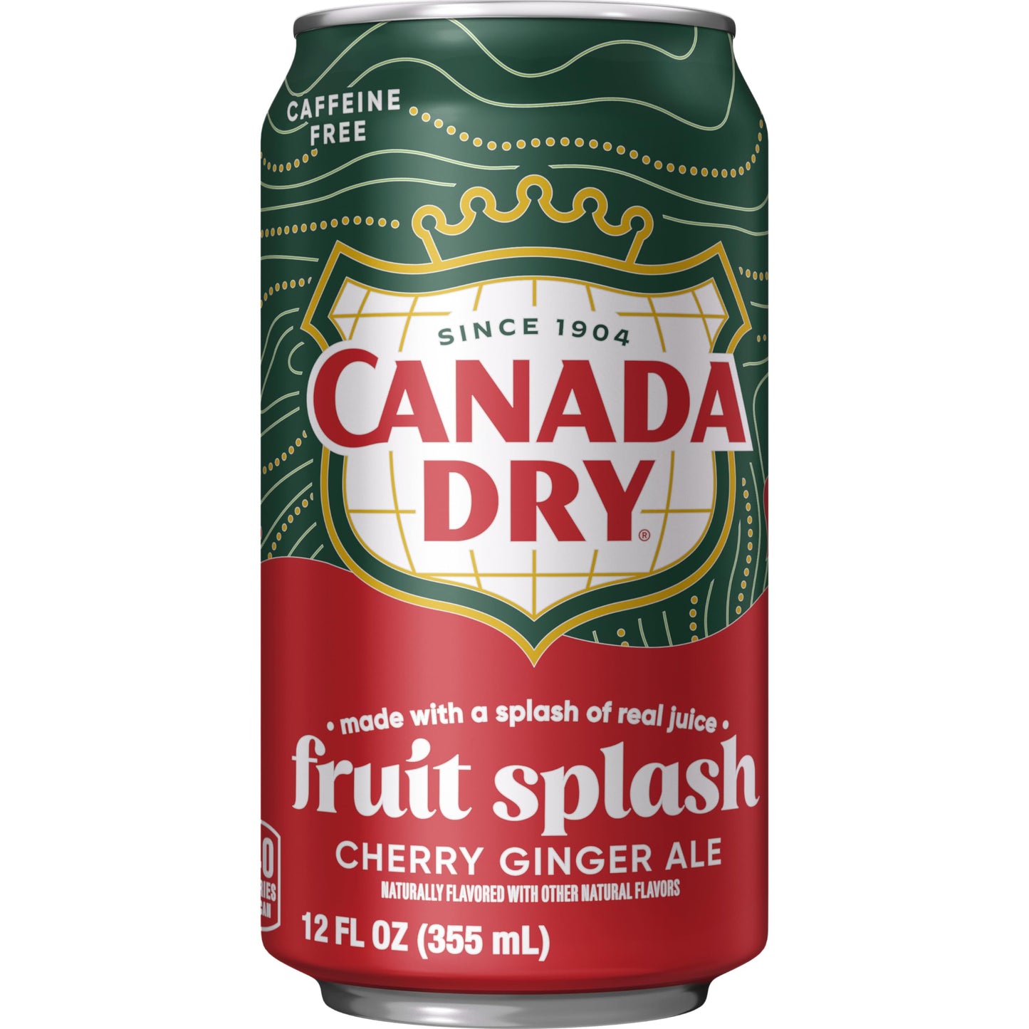 Canada Dry Cherry Ginger Ale Fruit Splash, 12 Fl Oz (Pack of 12)