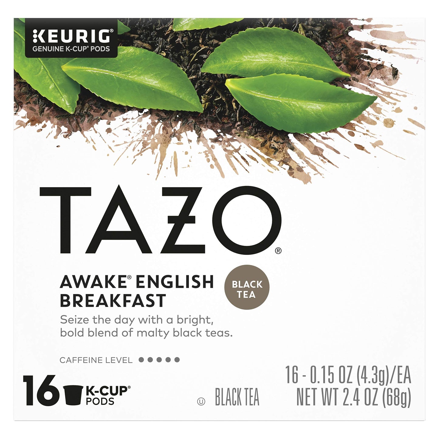 TAZO Awake English Breakfast Black Tea Pods, High Caffeine, 16 Count, Model 10794522001559