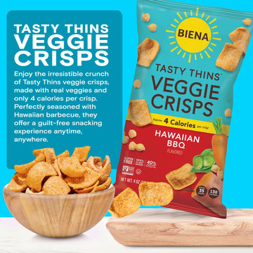 Biena Crisps Tasty Thins Hw Bbq 4 OZ