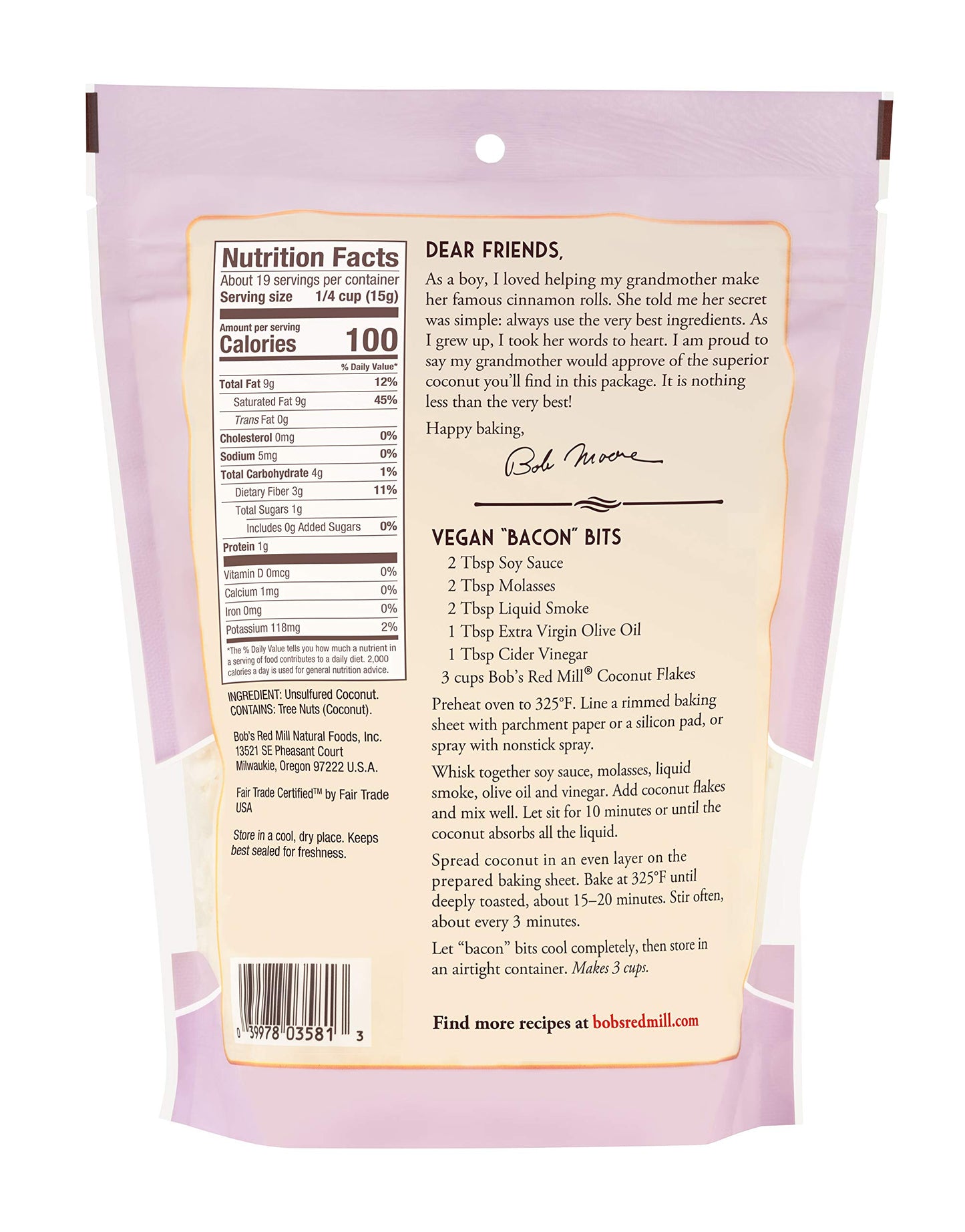 Bob'S Red Mill Coconut Flakes, 10Oz (Pack Of 4) - Non Gmo, Fair Trade Certified, Vegan, Paleo Friendly, Keto Friendly, Kosher