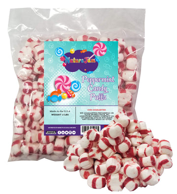 Peppermint Puffs Mint Candy Unwrapped - 2 Pounds