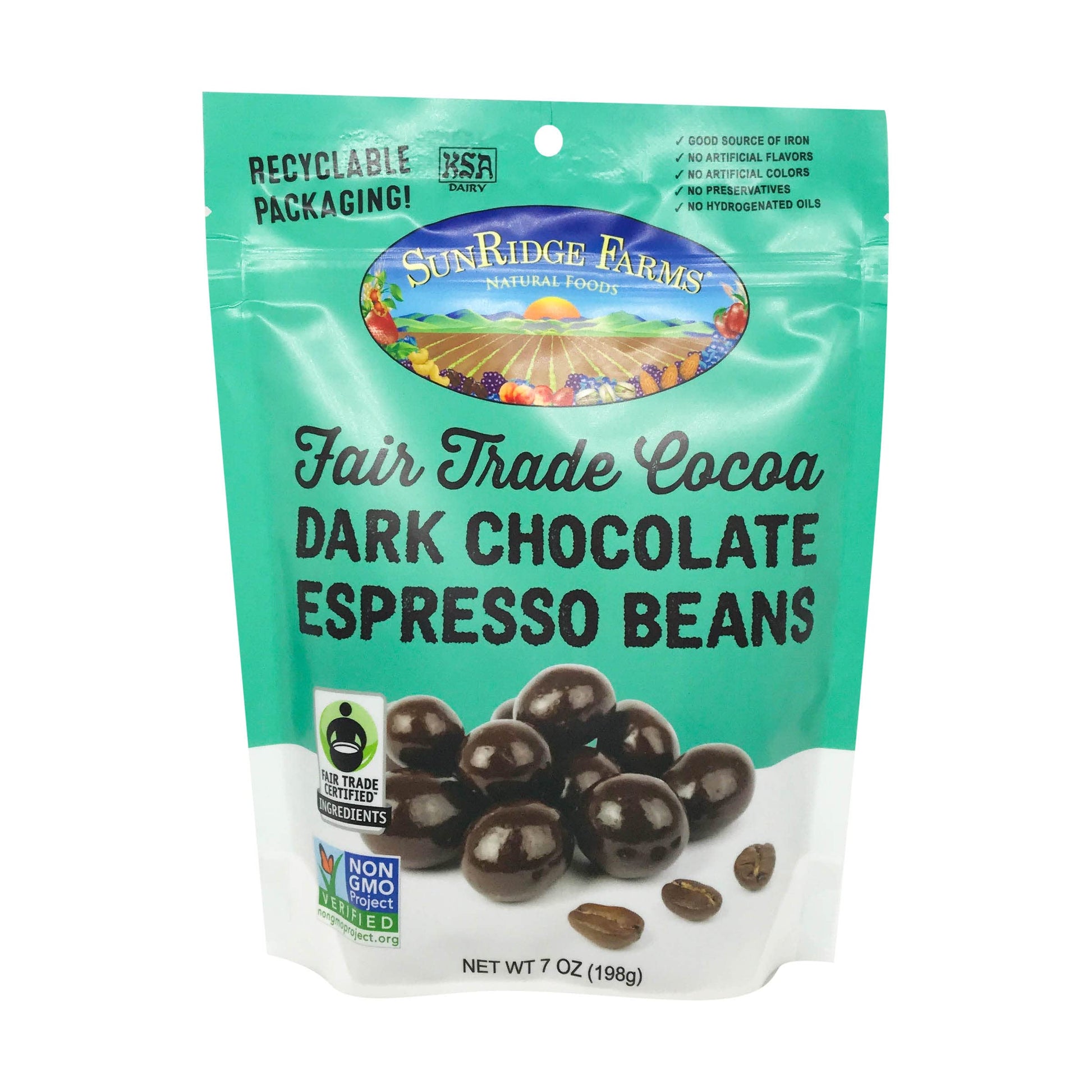 Sunridge Farm Espressso Beans Dk Choc 7 Oz