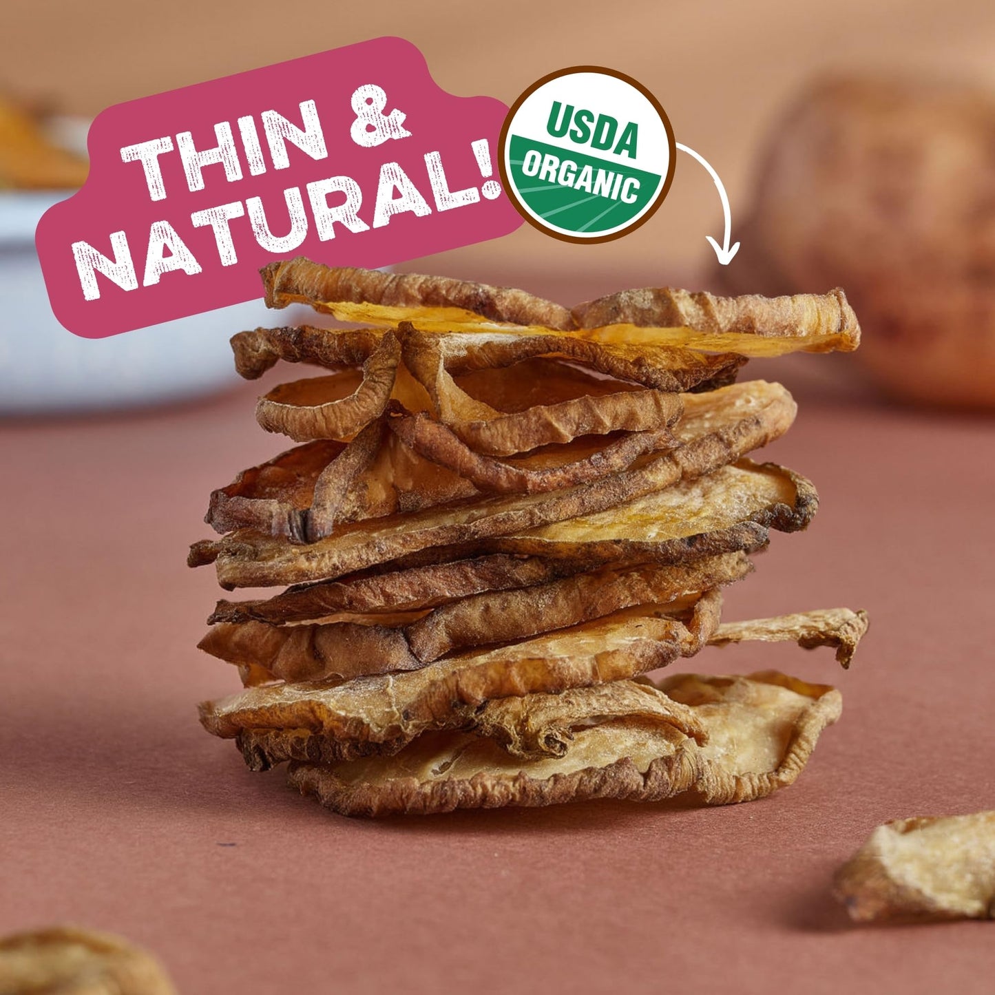 Baked Organic Yacon Chips By Good Chips! 100% Natural, Oil Free, Only One Ingredient: Yacon Root, Usda Organic, Earthy Sweet Sup