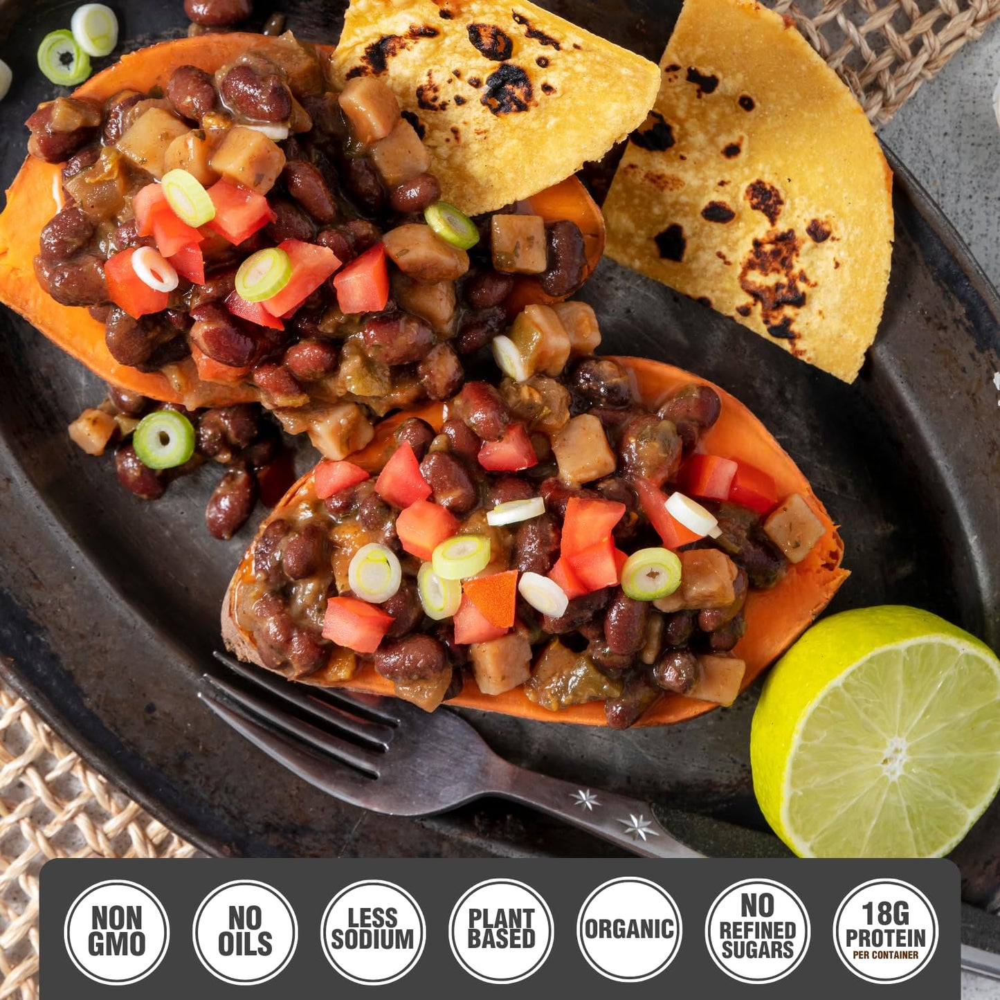 PLANTSTRONG Black Bean Chili Soup - Organic, Plant-Based, Non-GMO, Vegan, High Protein Chili Soup