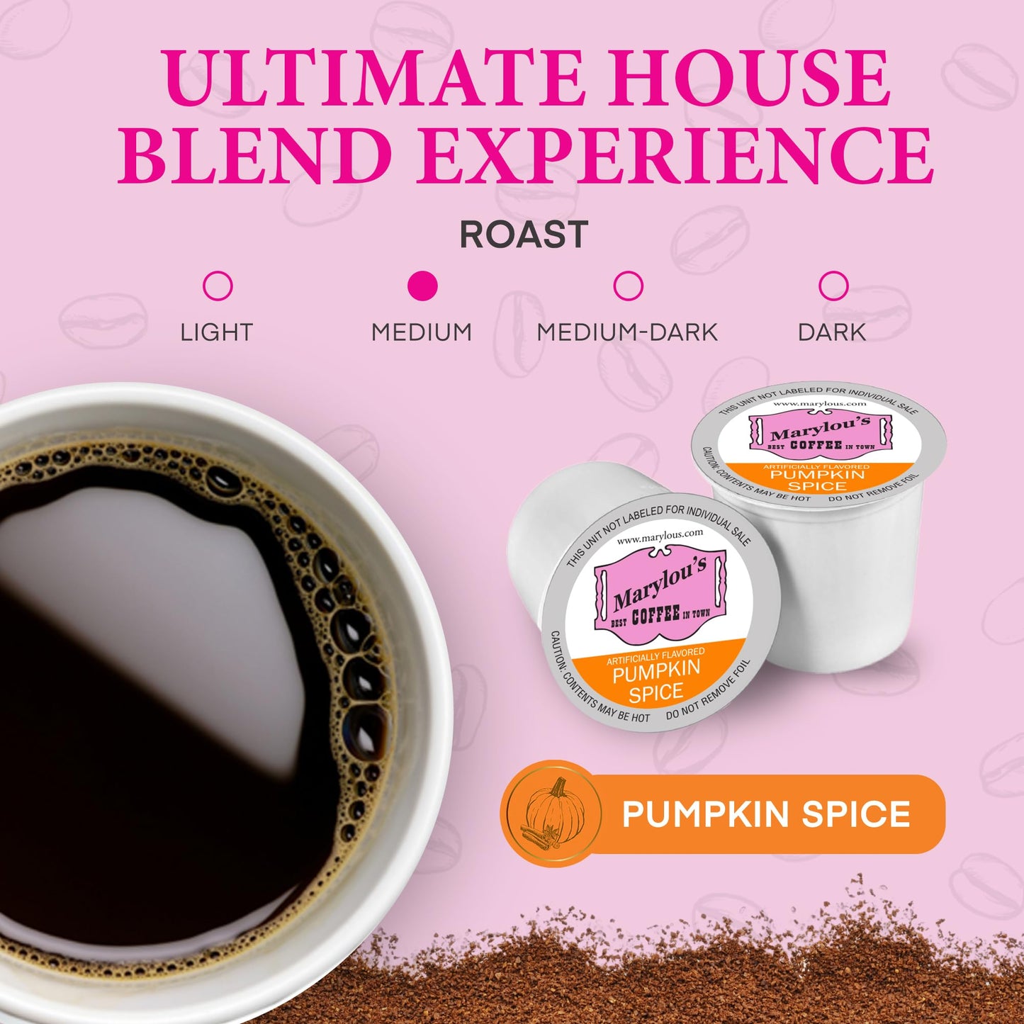 Marylous Pumpkin Spice Gourmet Coffee Pods - Compatible with Keurig malt-inspired - 12 Count
