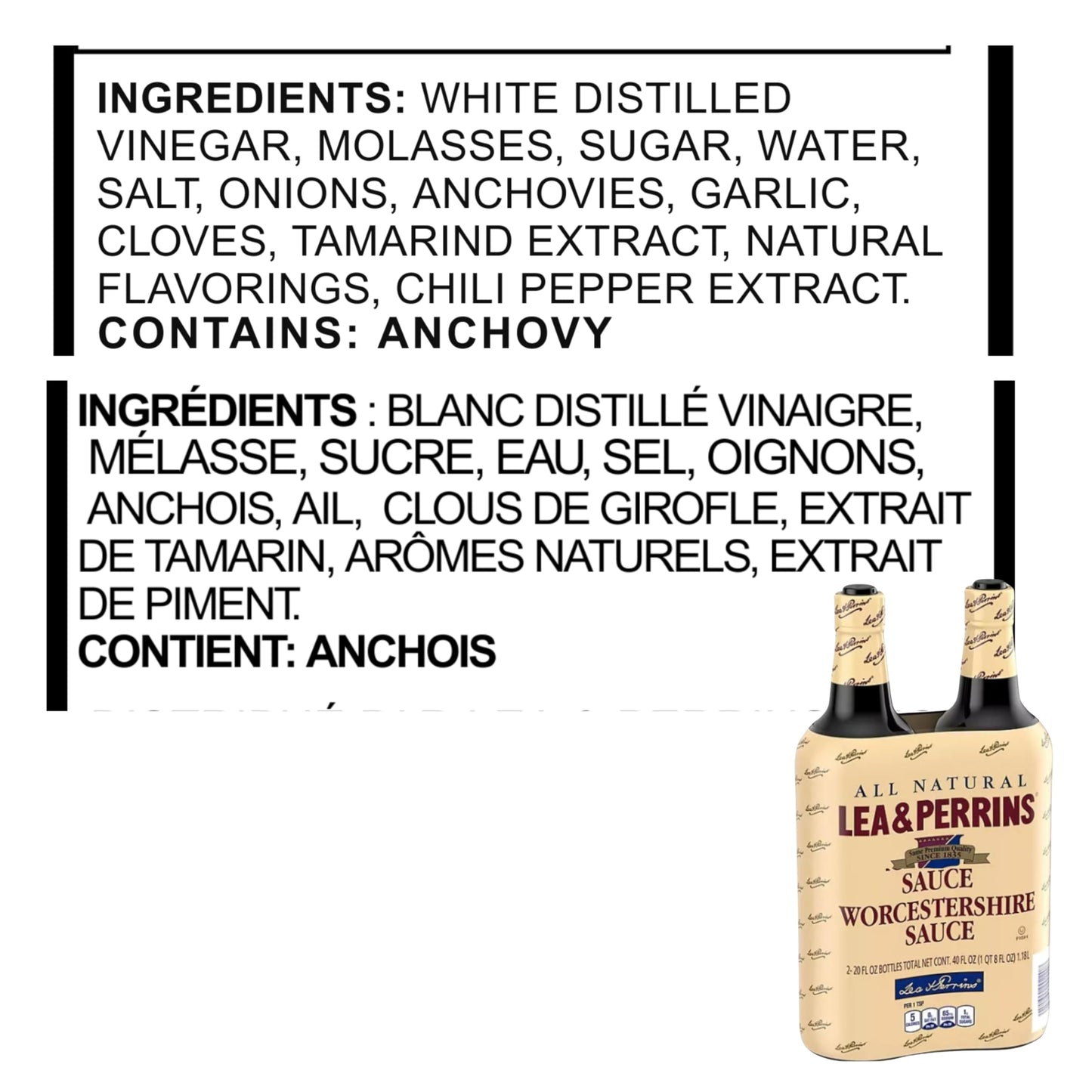 Lea & Perrins Worcestershire Sauce, 20 Fl Oz (Pack of 2)