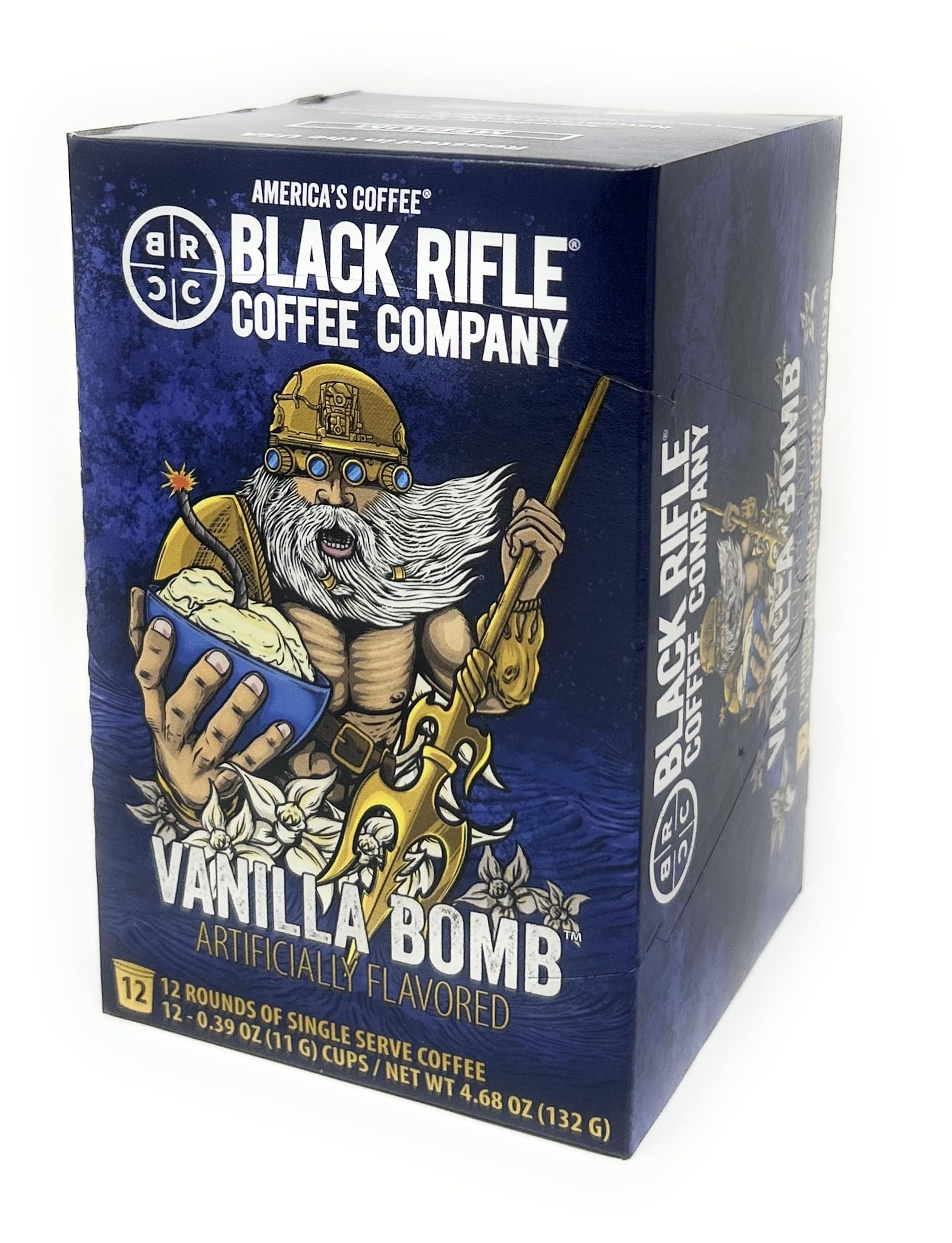 Black Rifle Coffee Company K Cups Vanilla Bomb, Medium Roast, 12 Count, Compatible with Keurig 1.0 & 2.0, Single Serve Pods