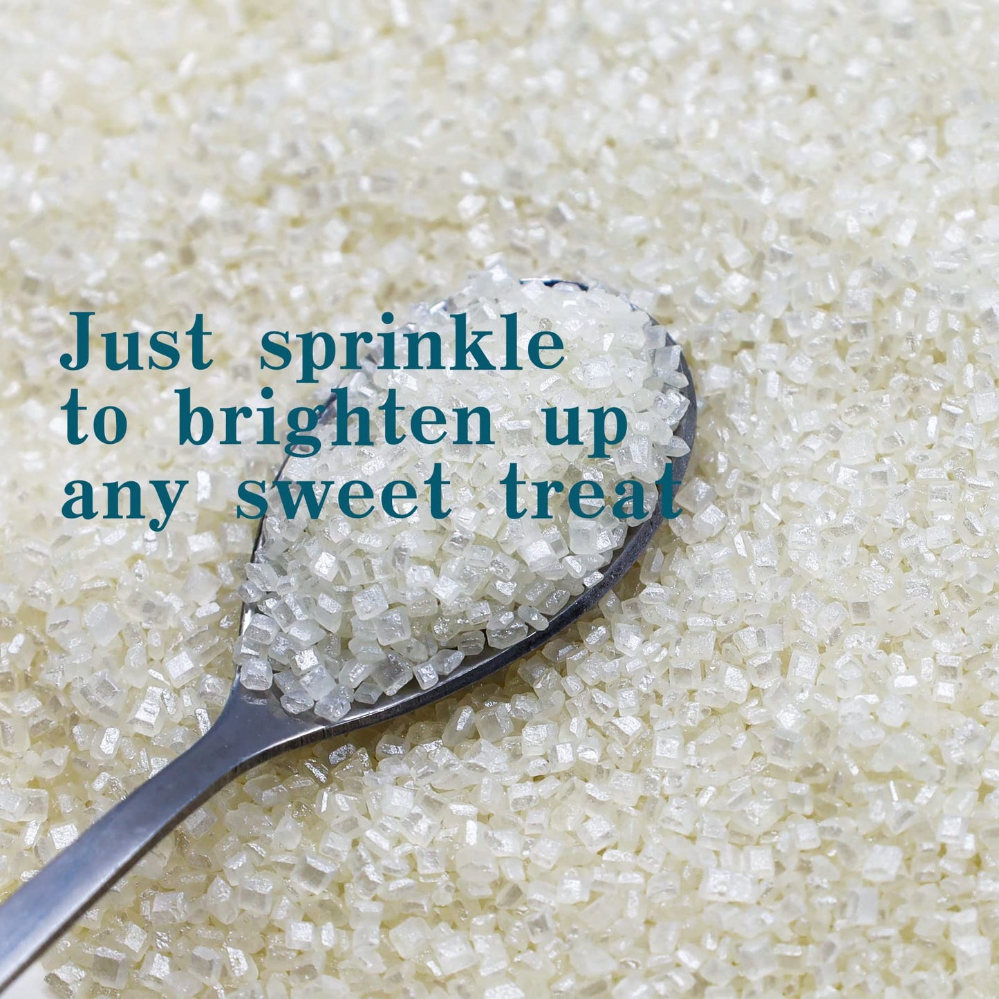 Lebery Sanding Sugar White Edible Sugar Sprinkles Sanding Sugar For Cake Decorating, Edible Crystal Candy White Pearl Sugar For