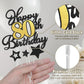 Happy 80Th Birthday Cake Toppers, Black Gold Glitter Cake Decorations Set, 80Th Birthday Decor For Men Women, Birthday Anniversa