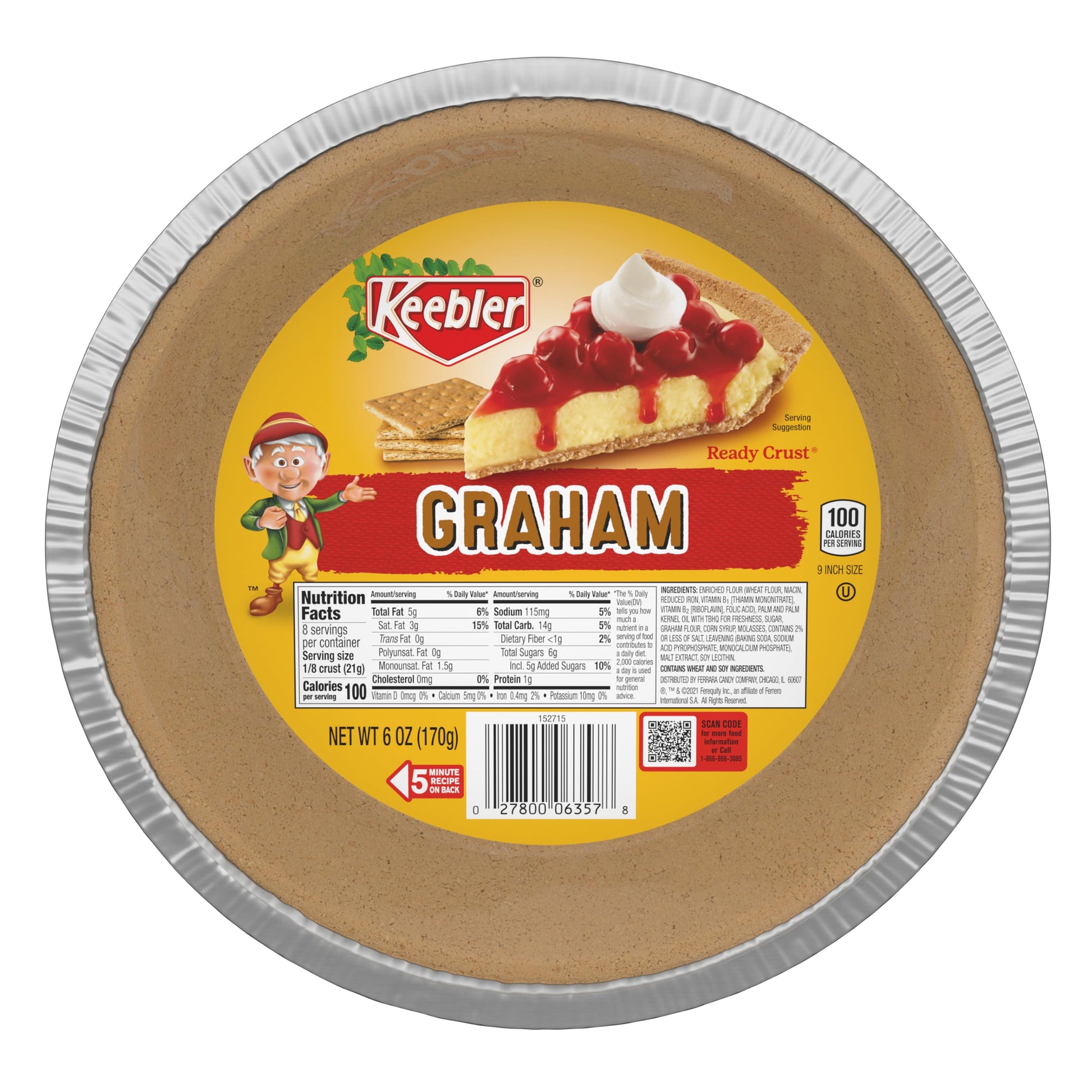 Keebler Ready Crust 9-Inch Graham er Pie Crusts  Premade Pie Crusts For Baking And No-Bake  12 ct