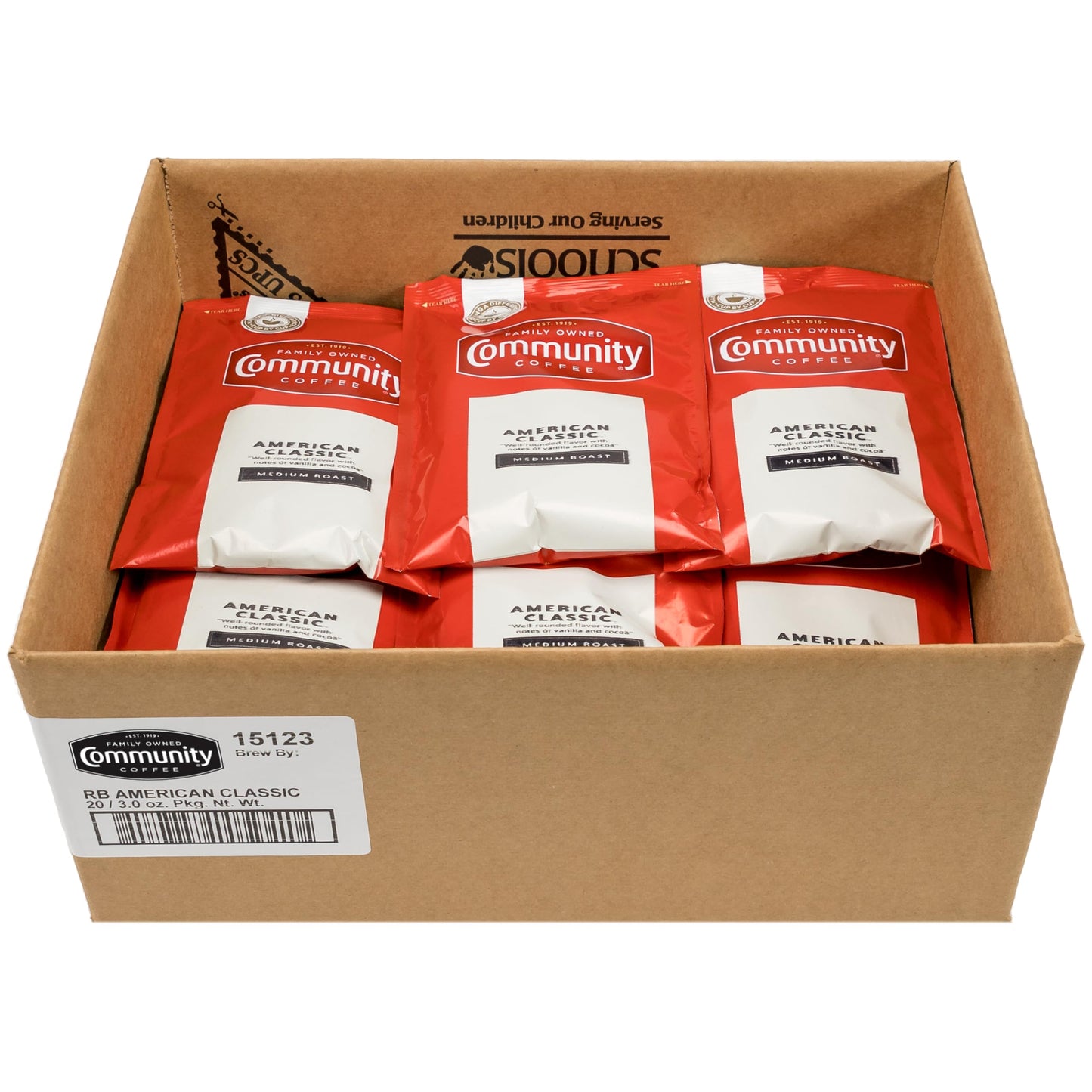 Community Coffee American Classic, Medium Roast Pre-Measured Coffee Packs, 3.0 Ounce Each (Box Of 20)