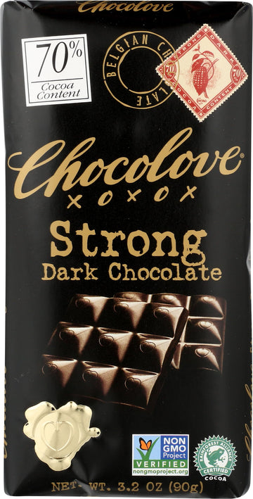 Chocolove Strong Dark Chocolate, 3.2 Oz