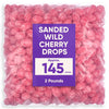 Claeys Sanded Wild Cherry Drops Hard Candy - 2 Pounds of Claeys old fashioned hard candy - Bulk Sanded Wild Cherry Halloween Can