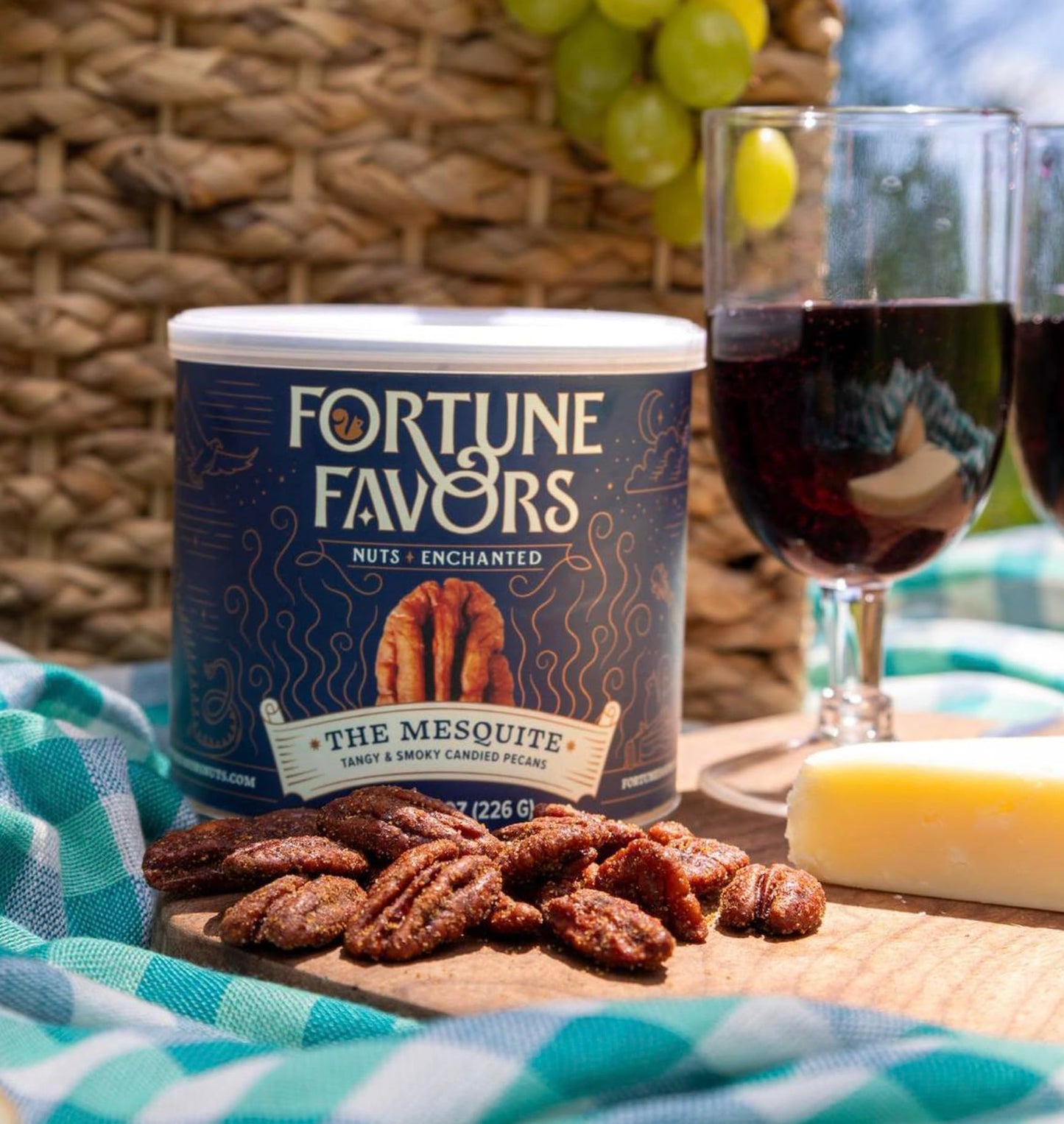 Fortune Favors Candied Pecans, Sweet And Salty Snack, Hand Crafted In Small Batches, Usa-Grown (8Oz, Mesquite)