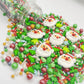 1 Bottle Christmas Sprinkles | Cake Cupcakes And Ice Cream Topper Decorations | Edible Holiday Sprinkles 3.35 Oz(6 Santa Tree Mixing) For Christmas