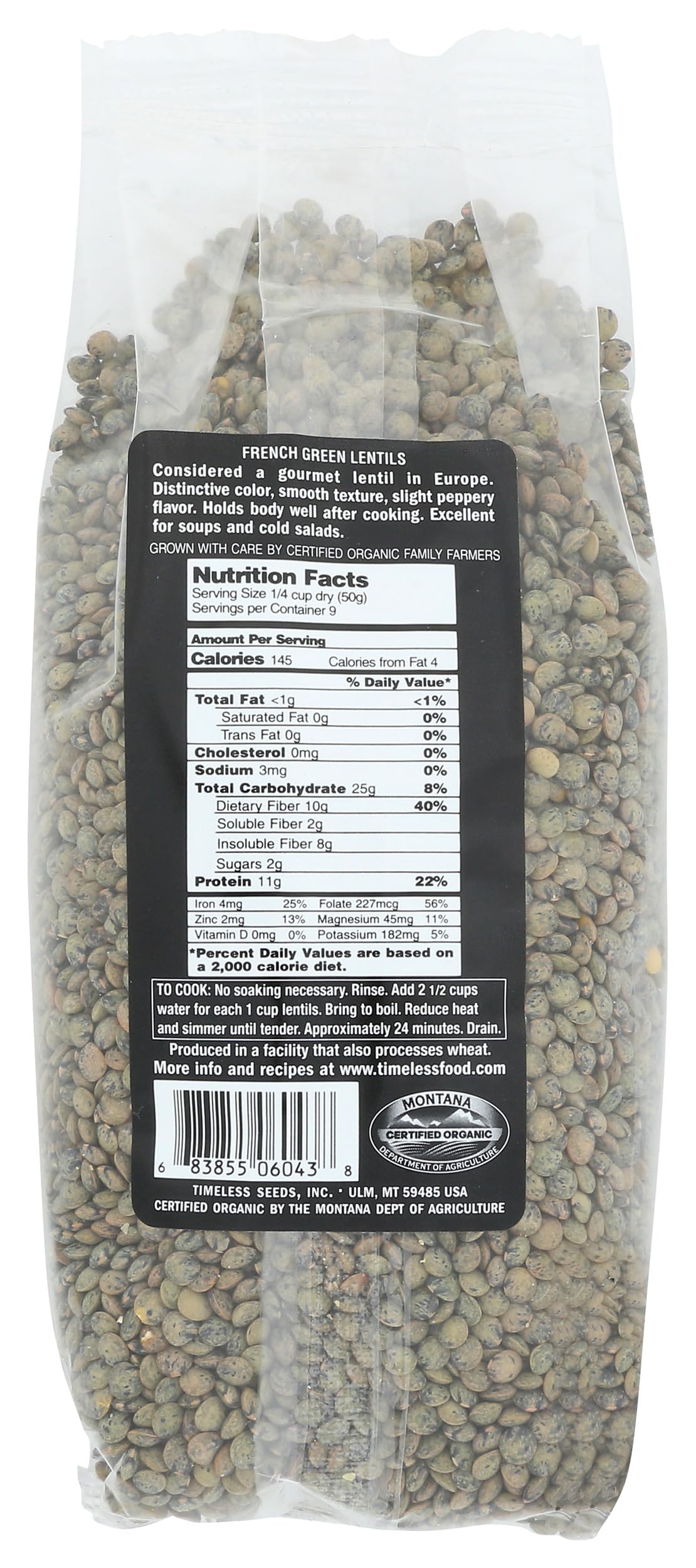 Hoiyen Organic Green Du Puy Lentils, 16 Ounce, Pack of 1, Blue