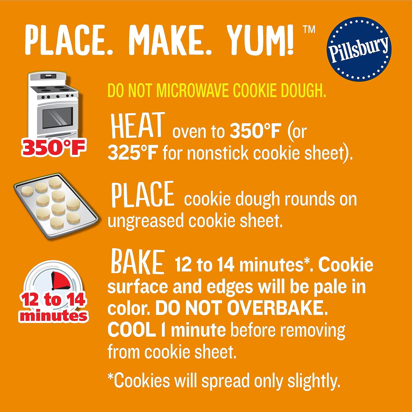 Pillsbury Ready to Bake Pumpkin Shape Sugar Cookie Dough, 9.1 oz