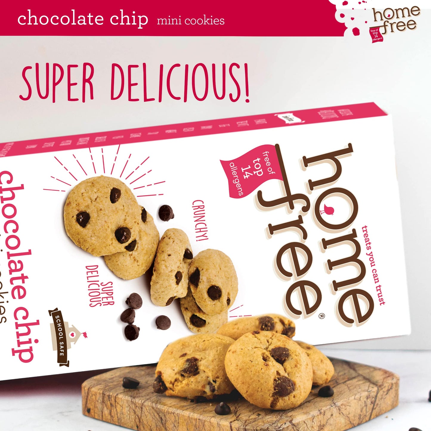 Homefree Treats You Can Trust Gluten Free Mini Cookies, Chocolate Chip, 5-Ounce (Pack Of 6)