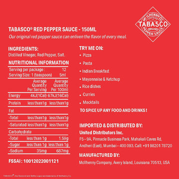 Tabasco Brand, Original Hot Sauce, 5oz Bottle (Pack of 3)