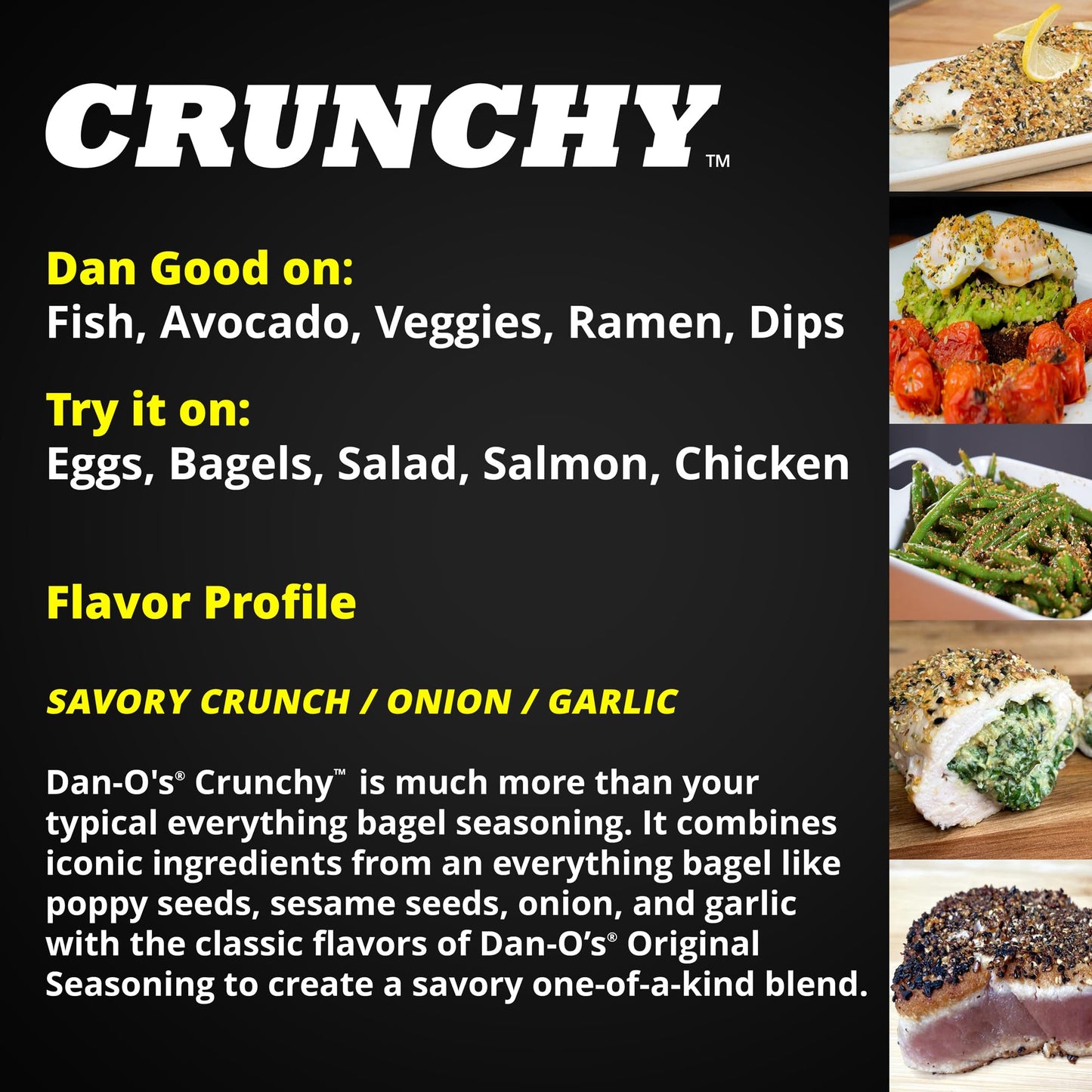 Dan-Os Seasoning Crunchy Medium Bottle 8.9 oz - Flavorful All-Purpose Seasoning