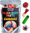 Alien Gummy Body Parts - 10 Ounces Of Halloween Candy Bulk For Halloween Gummy Brains And Body Parts - Halloween Gummy Candy Bod