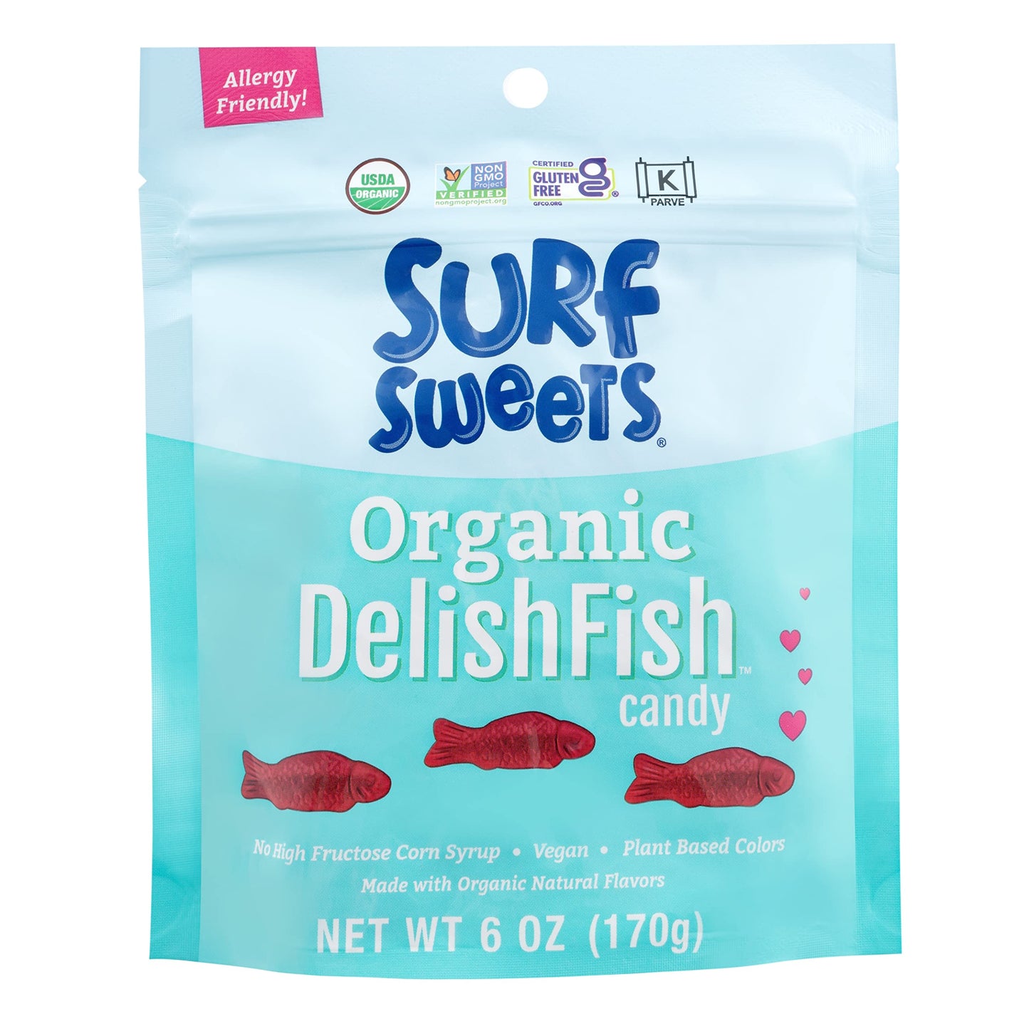 Surf Sweets Organic Delish Fish Candy, 6 Ounce (Pack of 8)