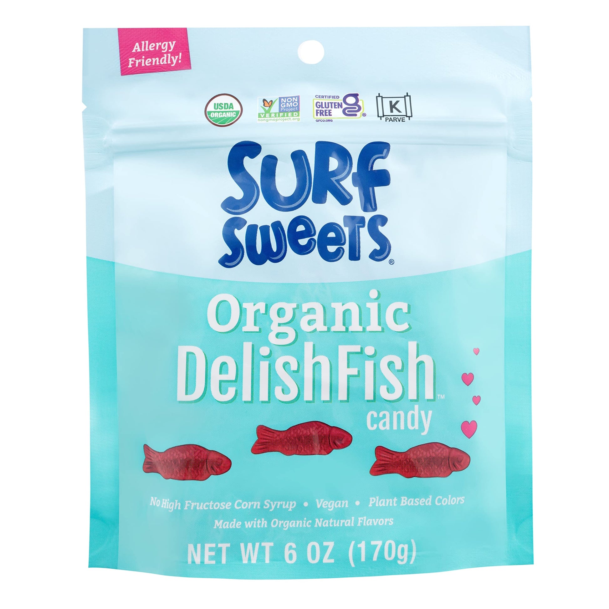 Surf Sweets Organic Delish Fish Candy, 6 Ounce (Pack of 8)