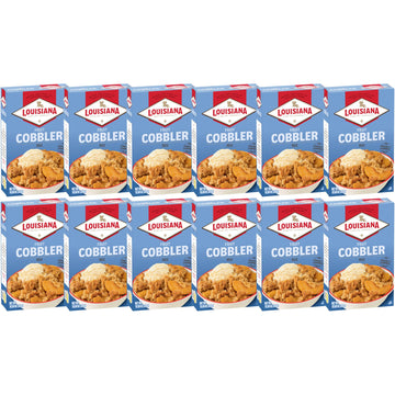 Louisiana Fish Fry Cobbler Mix 10.58 oz. (Pack of 12) - Easy Homemade Dessert in Minutes - Just Add Your Favorite Fruit - Perfec