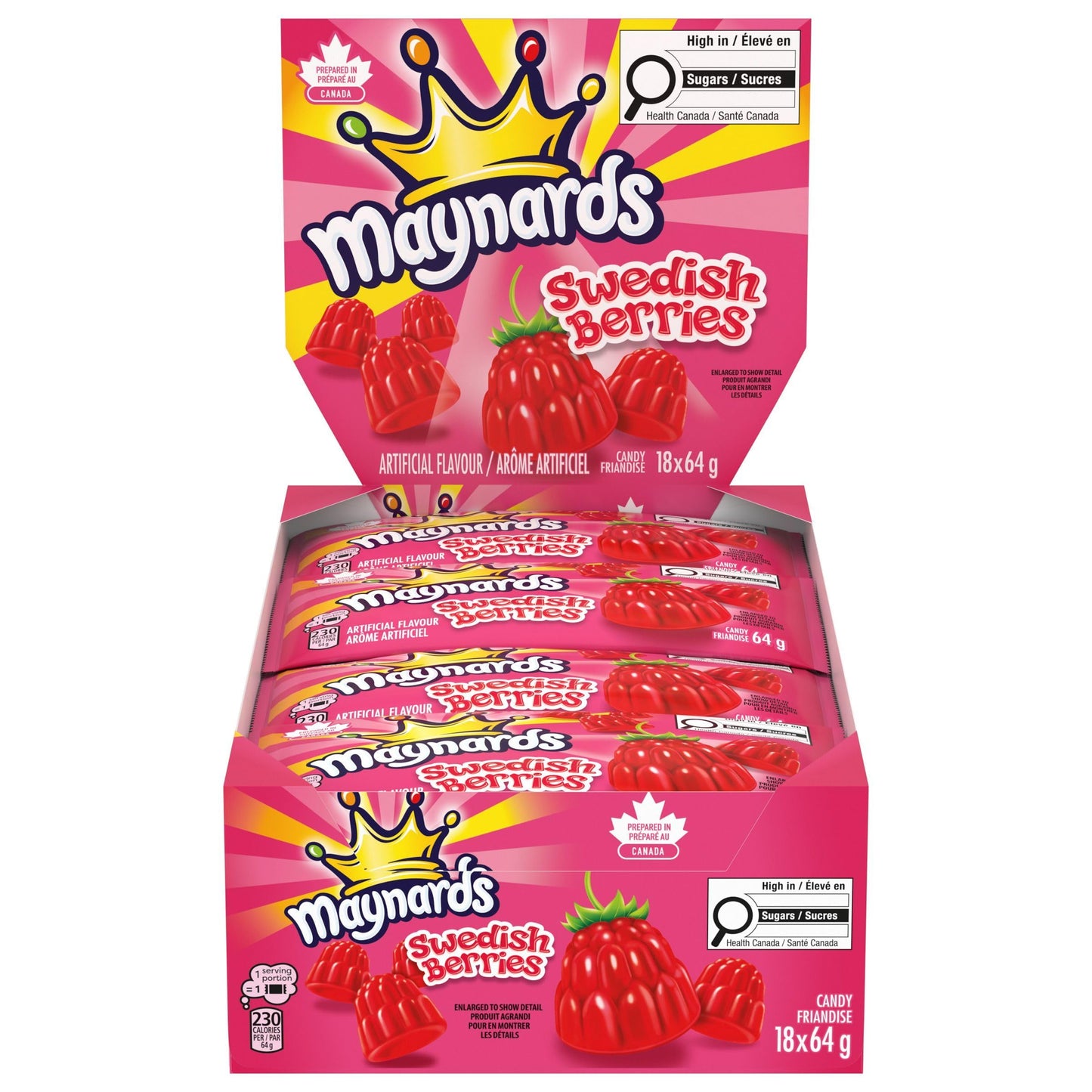 18ct Maynards Swedish Berries (64g / 2.2oz per packet)