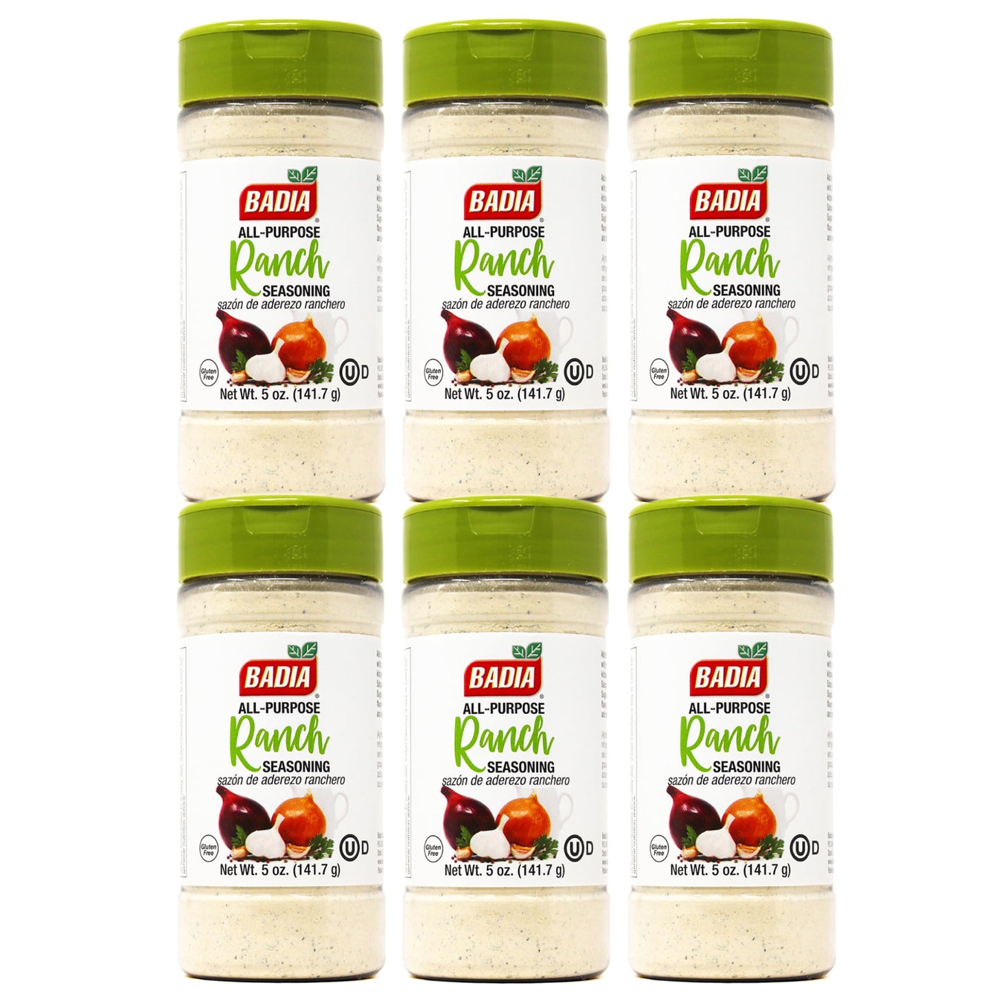 Badia Ranch Seasoning Powder, 5 oz, All-Purpose Ranch Flavor (Pack of 6)