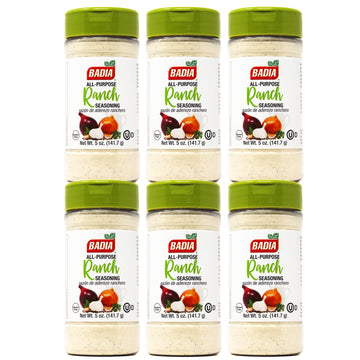 Badia Ranch Seasoning Powder, 5 oz, All-Purpose Ranch Flavor (Pack of 6)