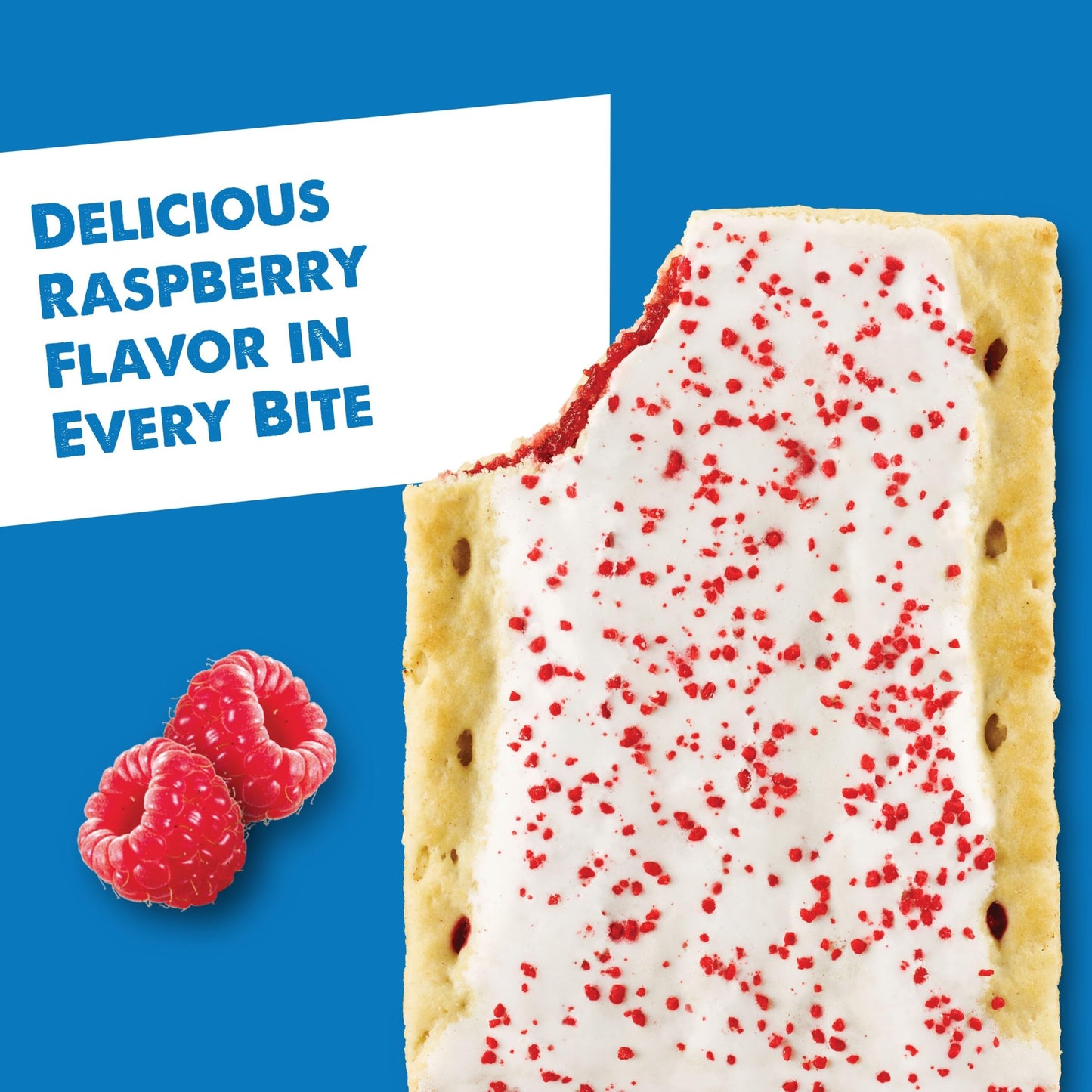 Pop-Tarts Toaster Pastries, Breakfast Foods, Kids Snacks, Frosted Raspberry, 13.5Oz Box (8 Pop-Tarts)